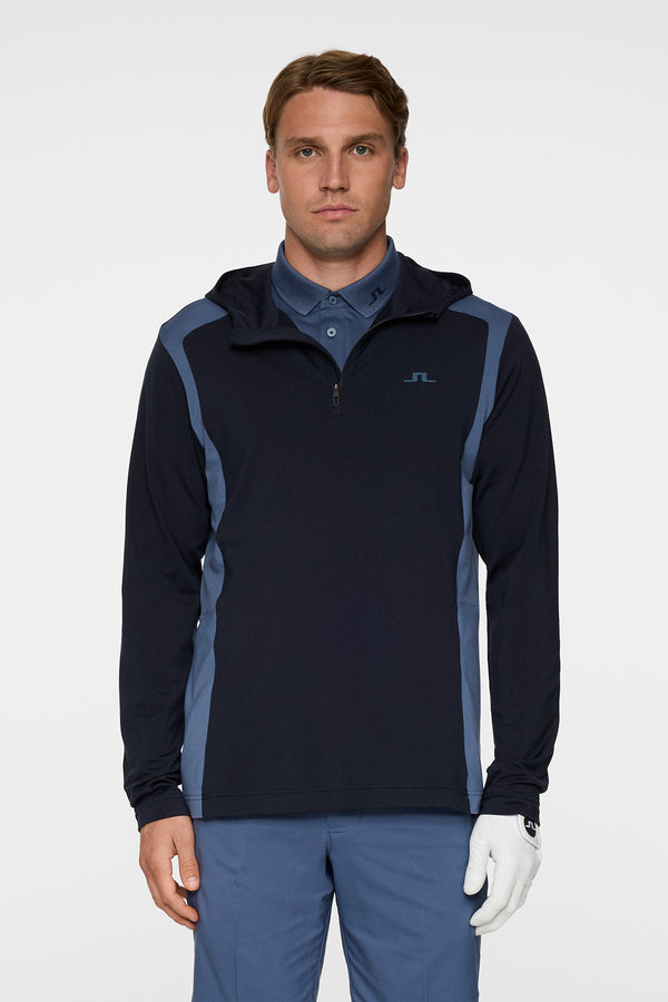 Lukas Quarter Zip Hood / Vintage Indigo