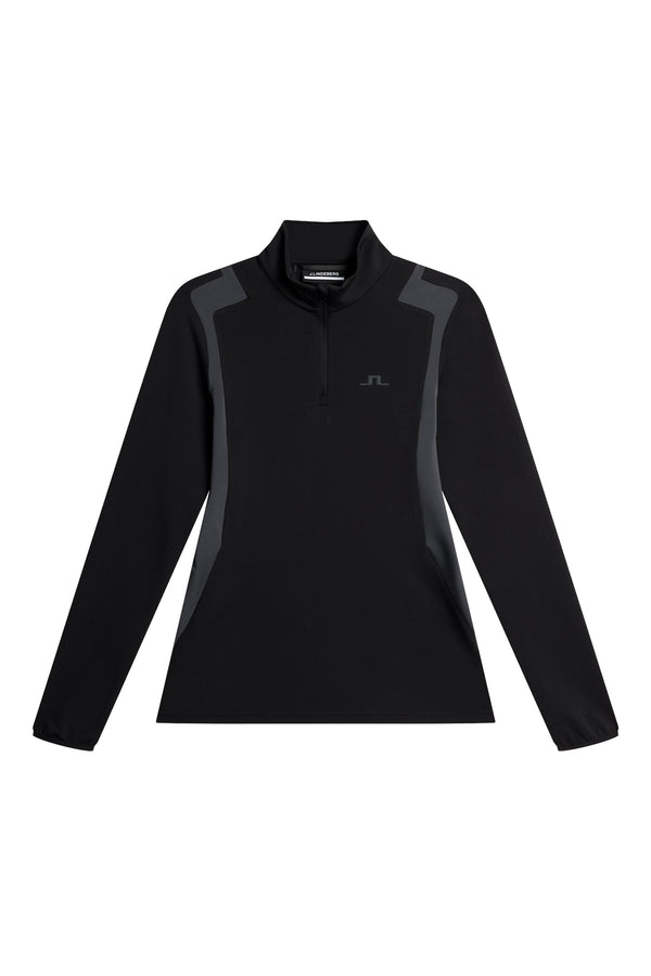 Mae Quarter Zip Mid Layer / Black