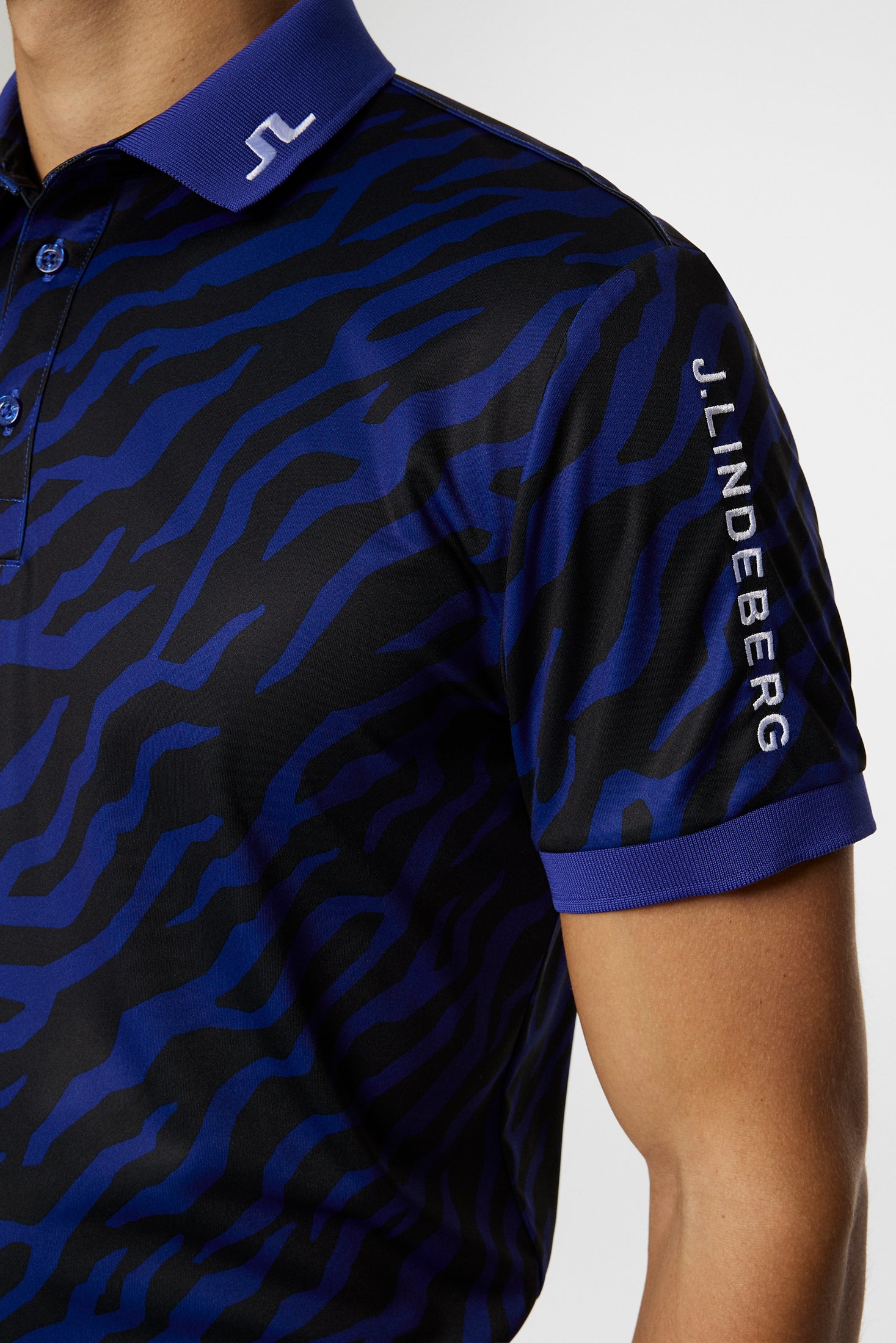 Tour Tech Print Polo / Tour Tiger Clematis M | J.Lindeberg Official