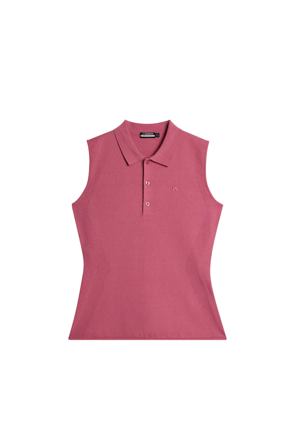 Tanja Sleeveless Polo Shirt / Rose Wine