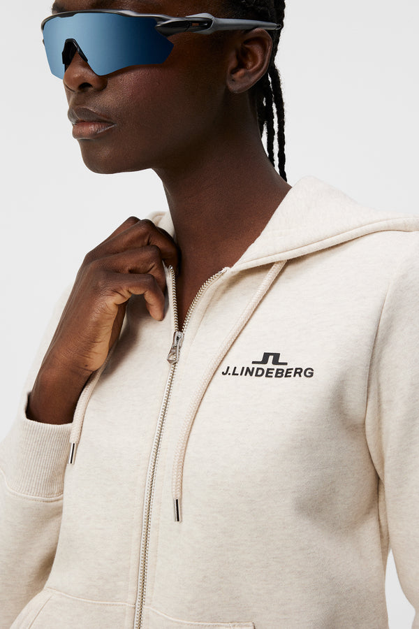 W Alpha Zip Hood / Beige Melange