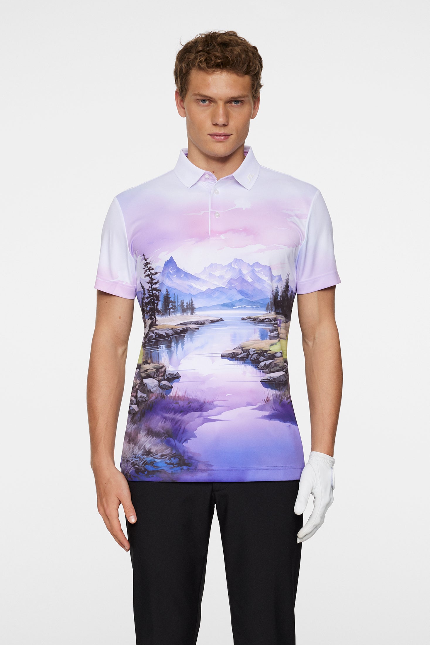 【LEINWANDE】 Landscape Jacquard Polo leinwande Landscape Jacquard Polo