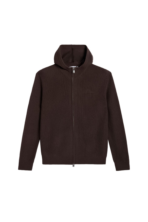 Kolton Wool Hoodie / Seal Brown