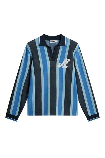 トップス A.PRESSE HighGauge L/S Striped Polo A.PRESSE (ア プレッセ) High Gauge L/S Striped Polo Shirts 24SAP-03