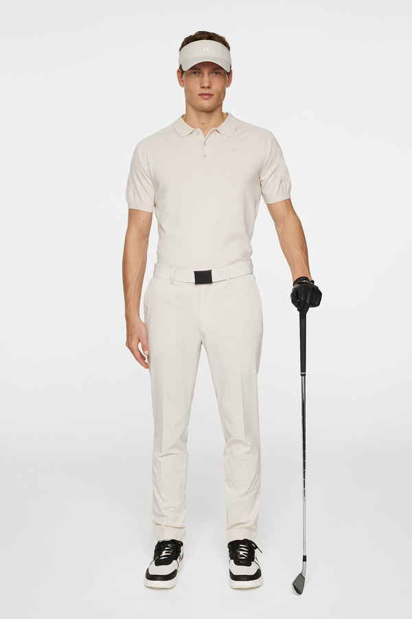 Martines Knitted Polo Shirt / Moonbeam