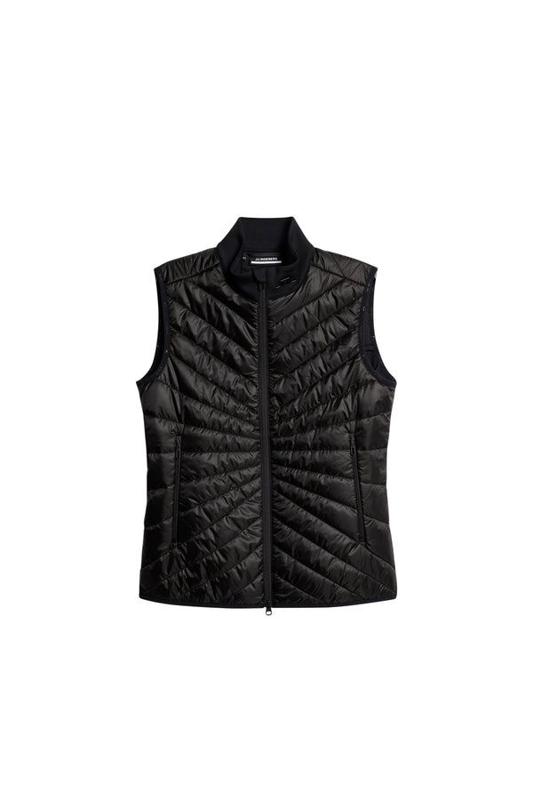 Madde Quilt Hybrid Vest / Black