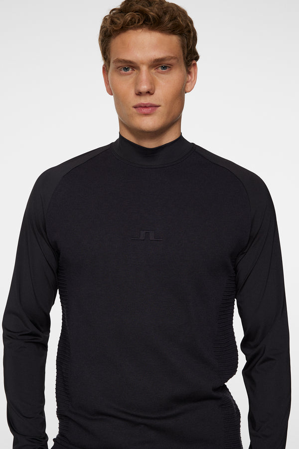 Gael Hybrid Knit Sweater / Black