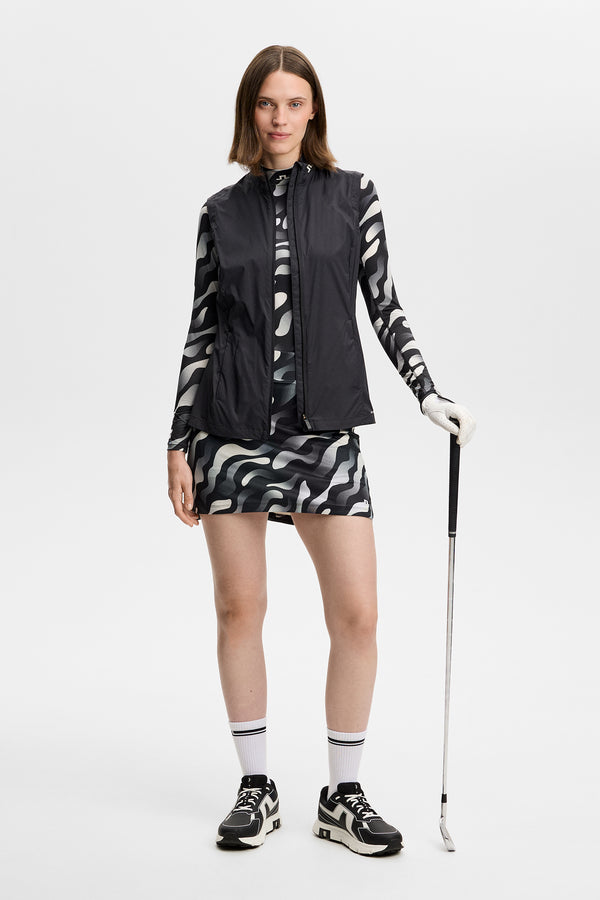 Amy Print Skirt / Bunker Fade Black Moonbeam M