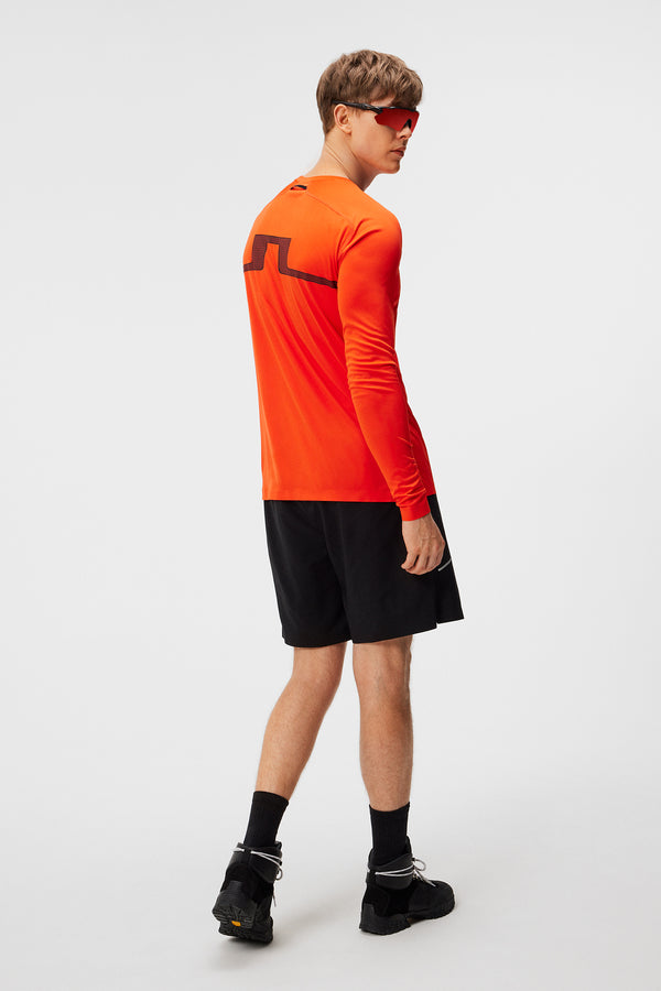 Diamond Long Sleeve Tee / Tangerine Tango