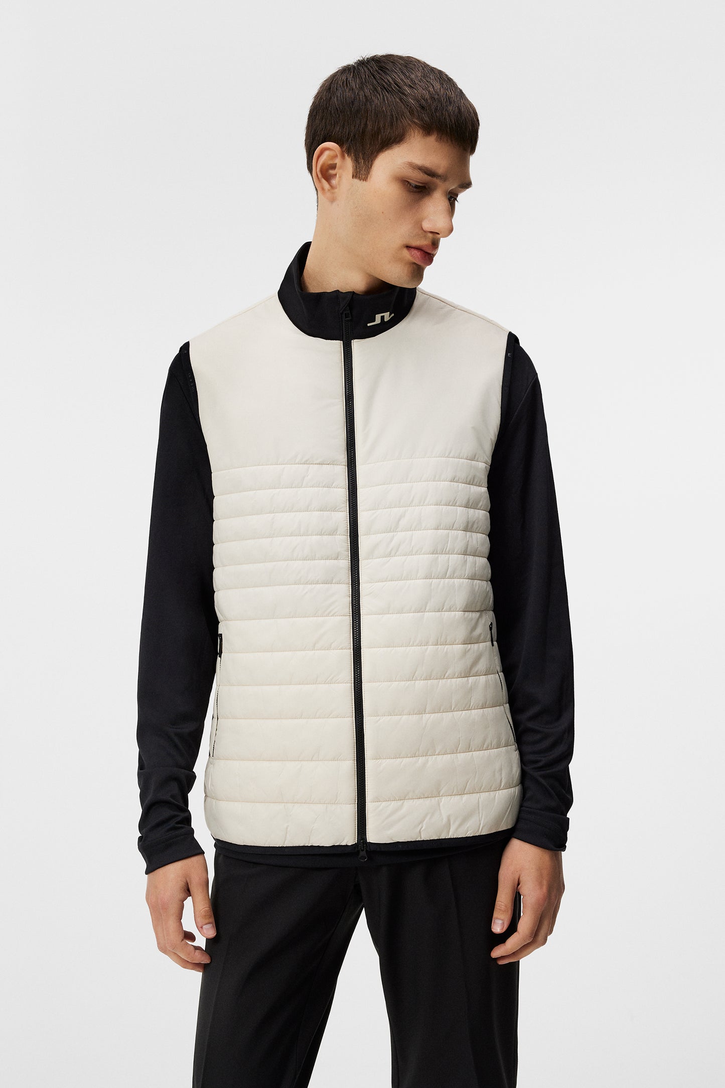 Martino Quilt Hybrid Vest / Almond Milk