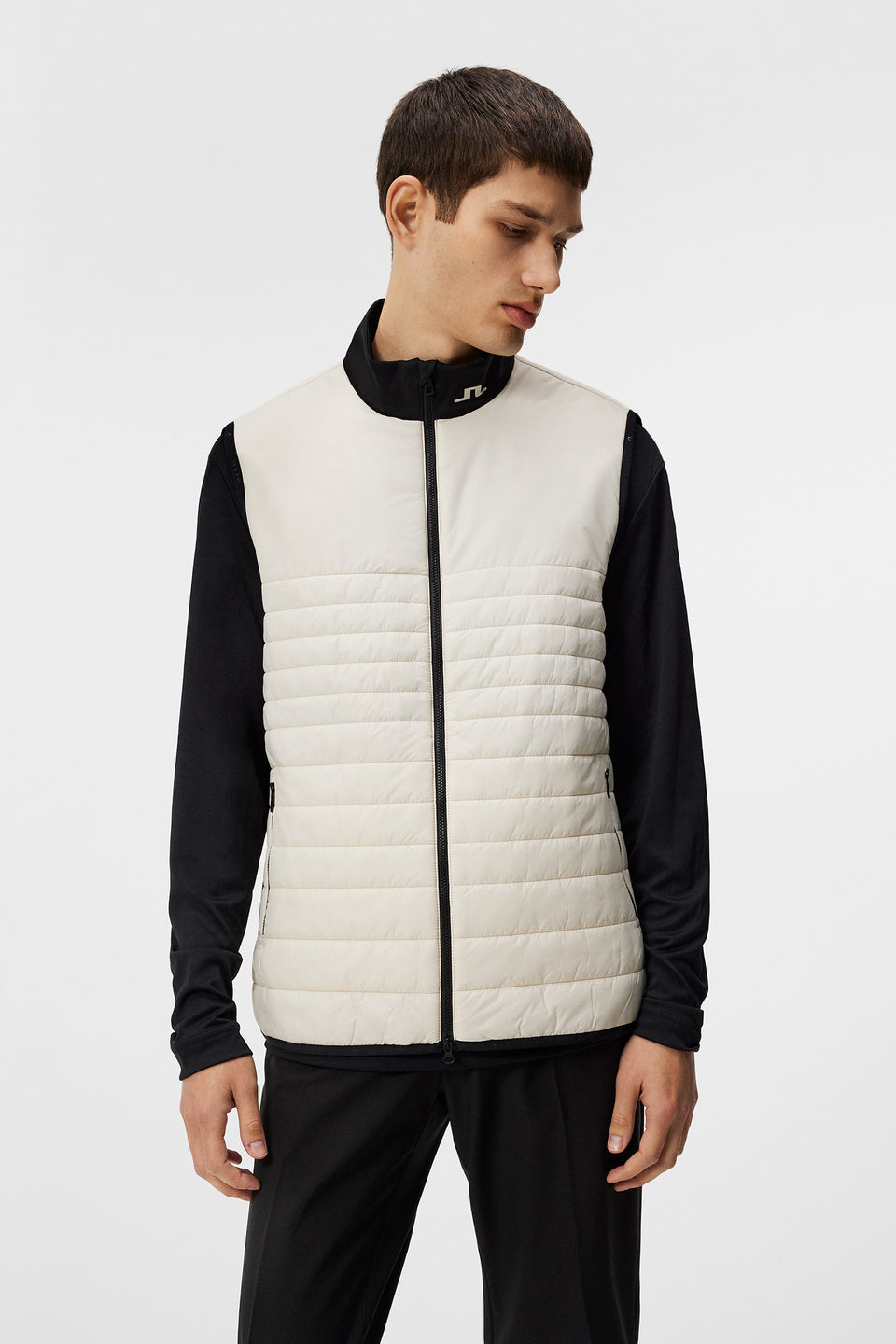 Martino Quilt Hybrid Vest / Almond Milk