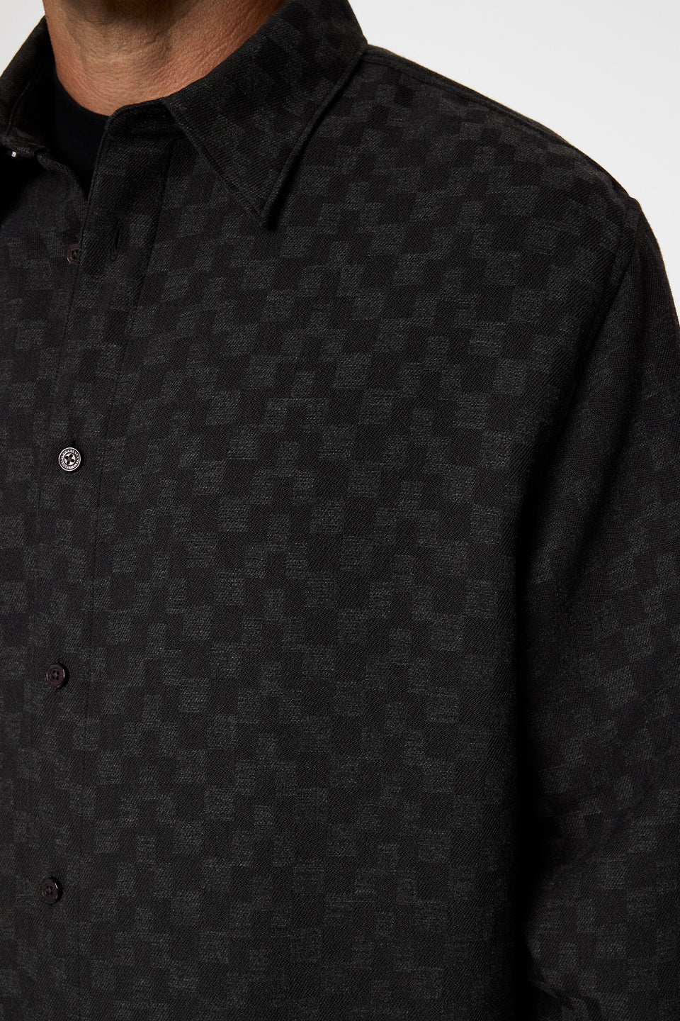 Reg LS Jacquard Shirt / Asphalt