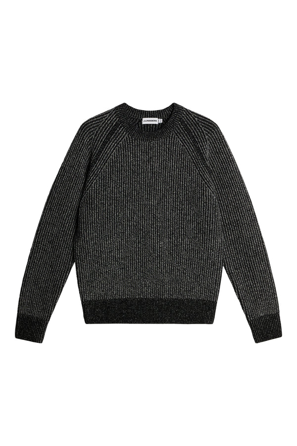 Fred Knitted Crew Neck / Dark Grey Melange