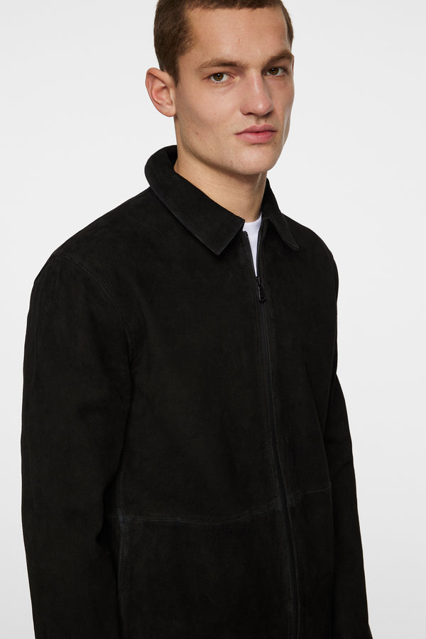Jonah WR Suede Overshirt / Black