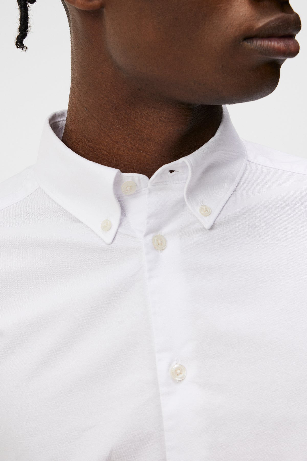 Stretch Oxford Slim Shirt / White