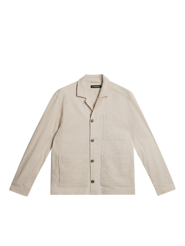 Errol Linen workwear overshirt / Moonbeam