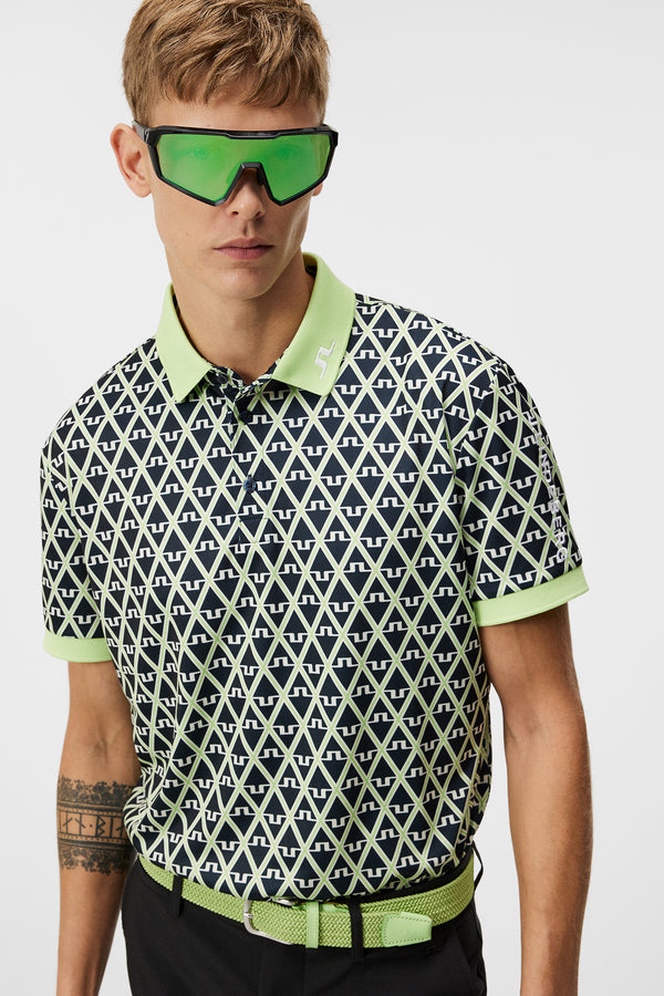 Tour Tech Reg Fit Print Polo / Geo JL Navy