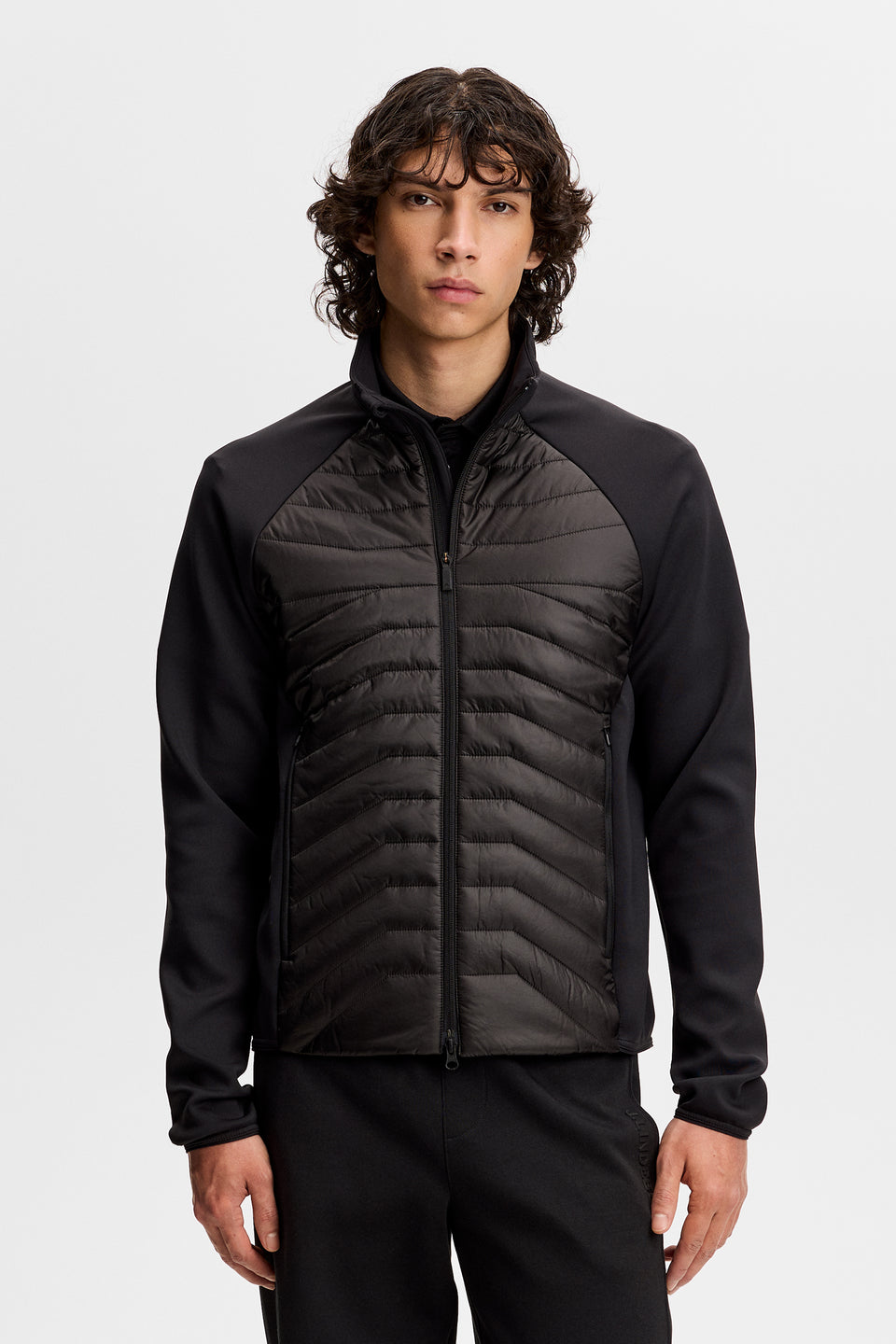 Heyden Quilt Hybrid Jacket / Black