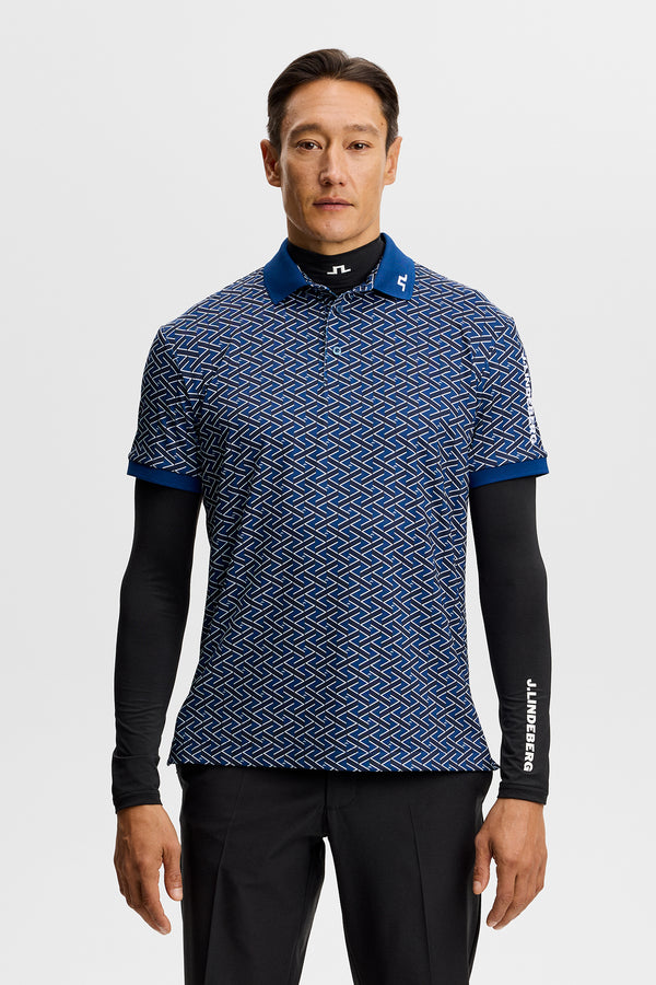 Tour Tech Print Polo / Ladder Estate Navy S