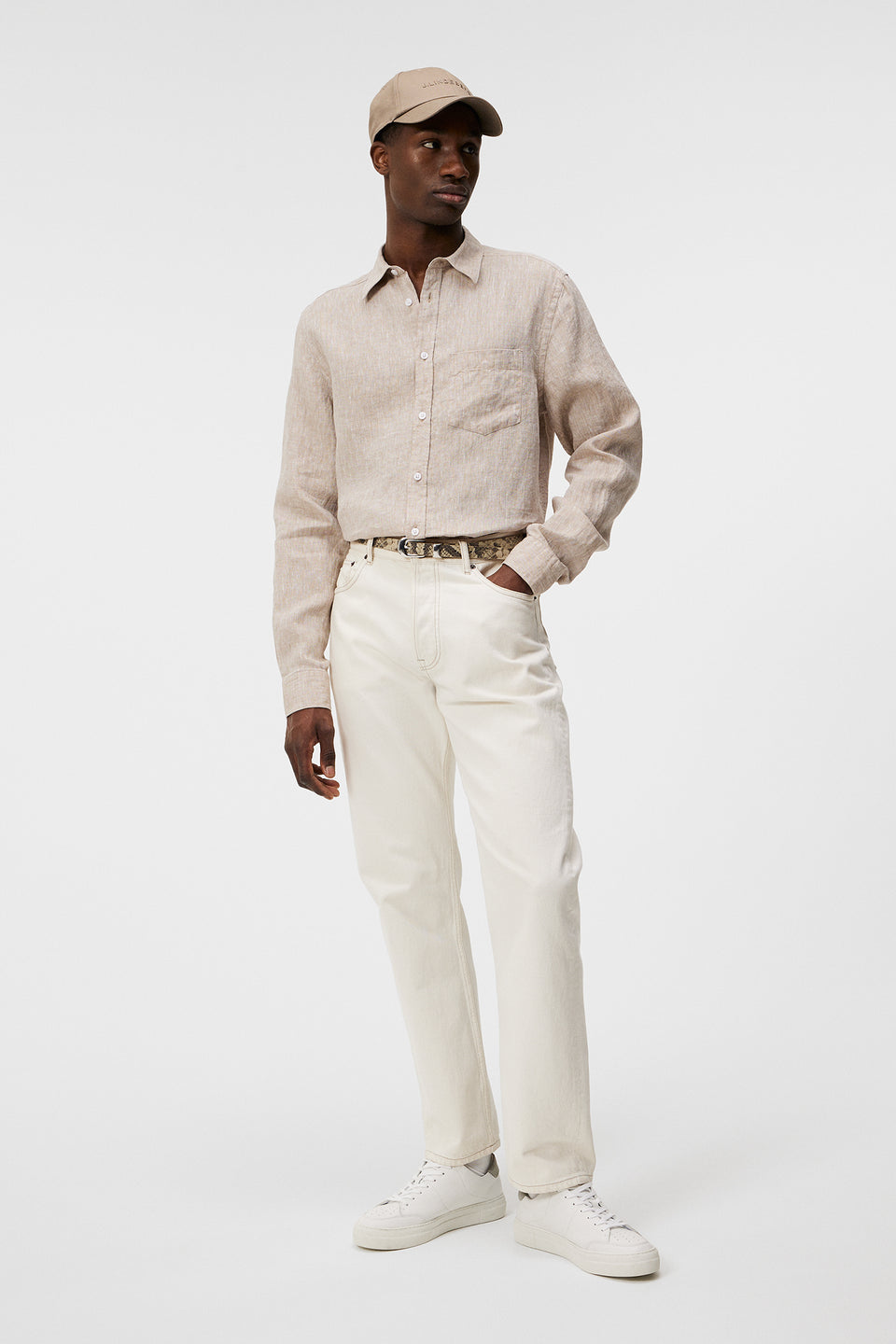 Slim LS Linen Melange Shirt / Batique Khaki