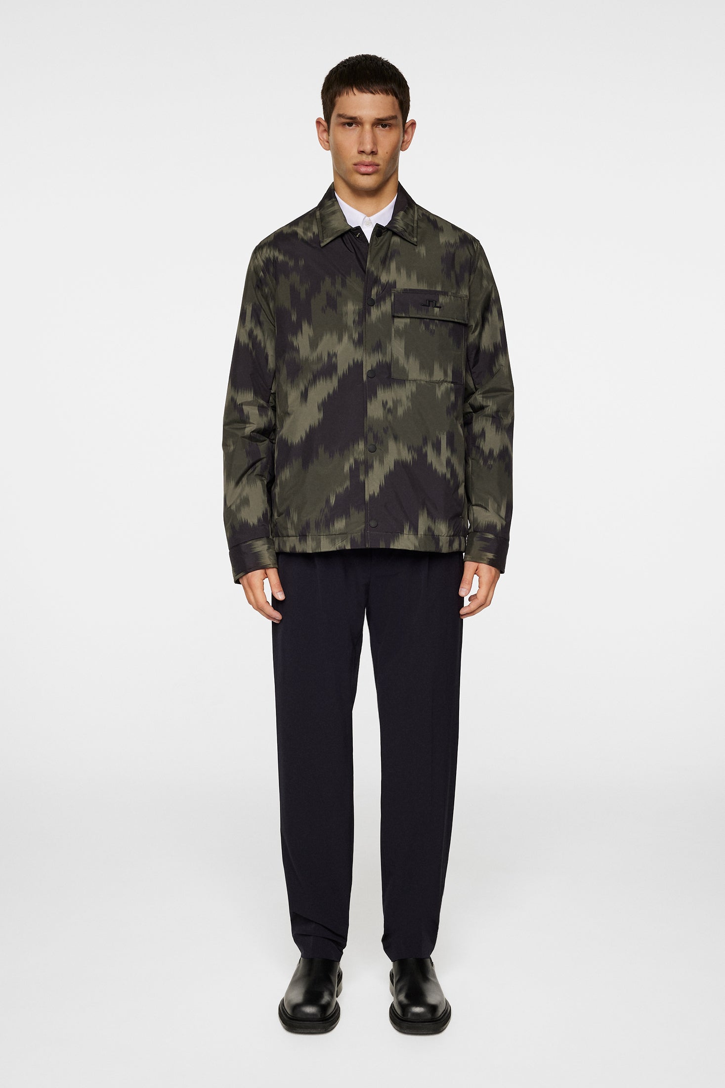 Nile Print padded Overshirt / Warp Forest L – J.Lindeberg