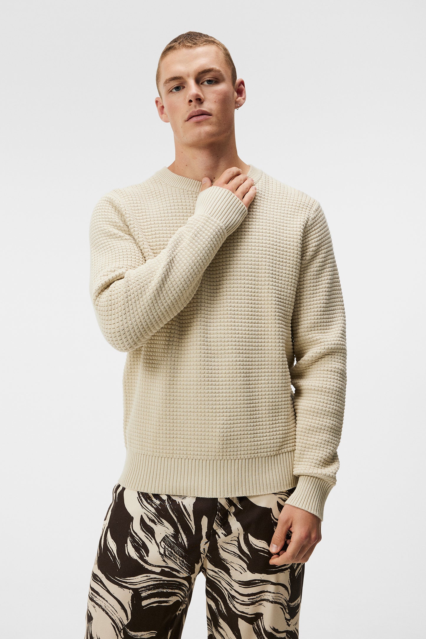 Oliver Structure Sweater / Oyster Gray – J.Lindeberg