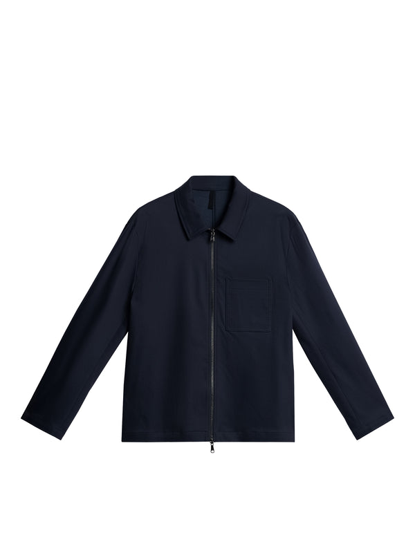Julius Cotton Twill Overshirt / JL Navy