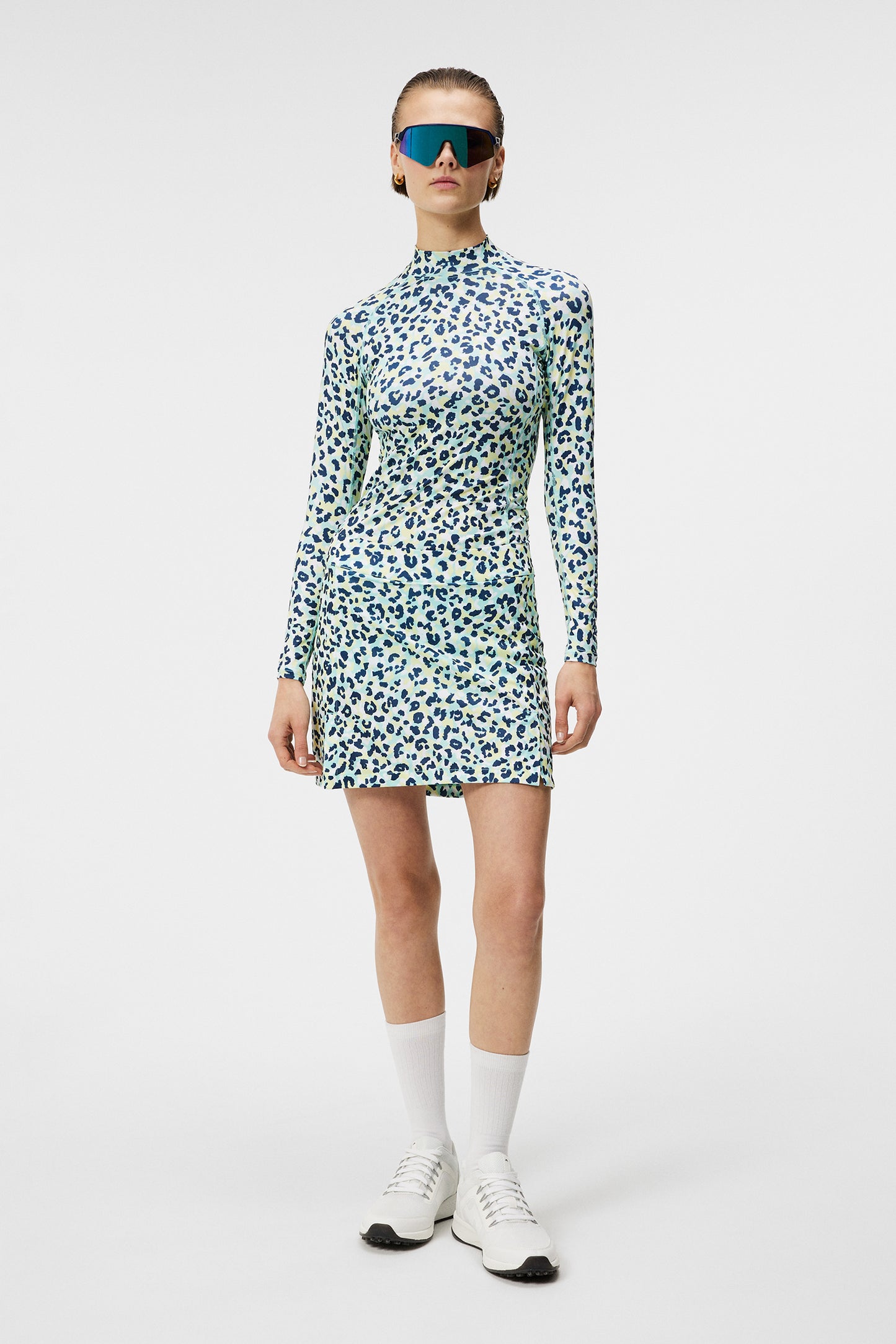 Asa Print Soft Compression Top / Leopard Aruba Blue