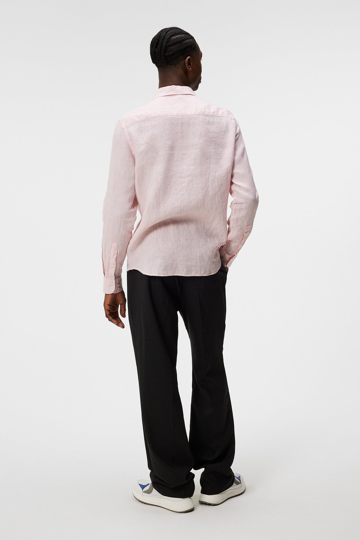 Slim LS Linen Melange Shirt / Powder Pink