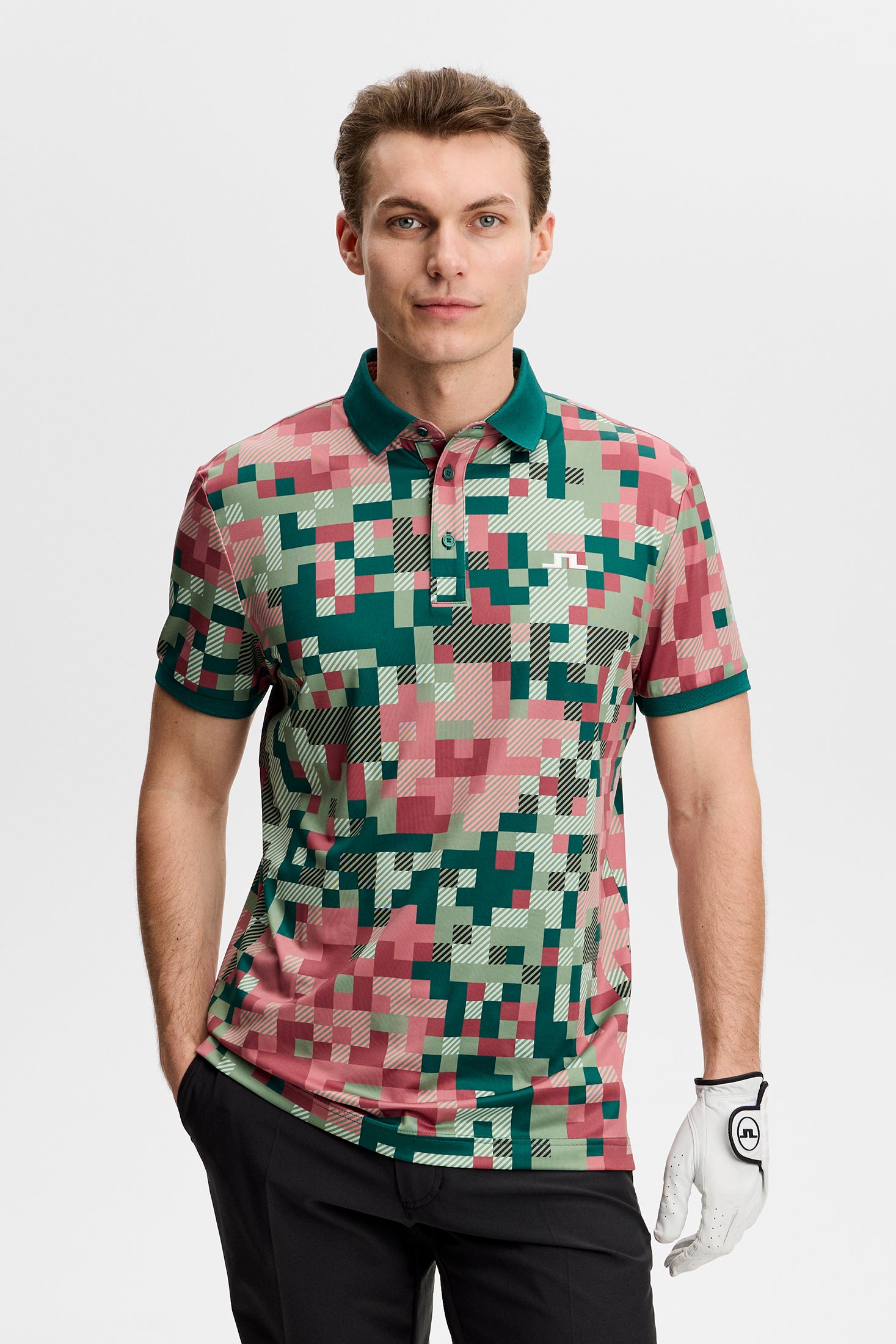 J.LINDEBERG TOUR COLLECTION ジャカード柄スリムポロ Bridger Tour Print Polo | Tour 26 Multi | J.LINDEBERG®