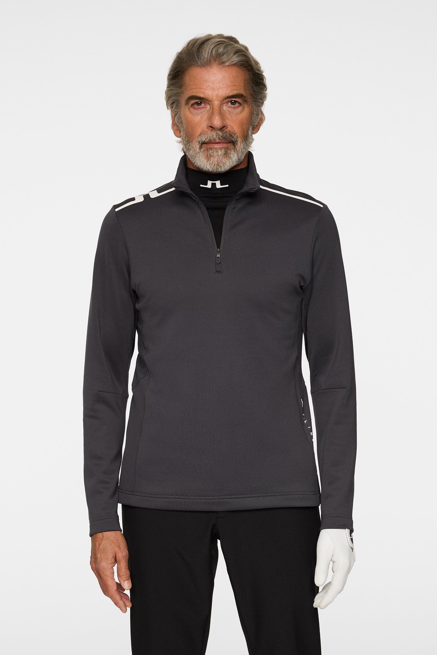 Vinnie Quarter Zip Mid Layer / Asphalt – J.Lindeberg