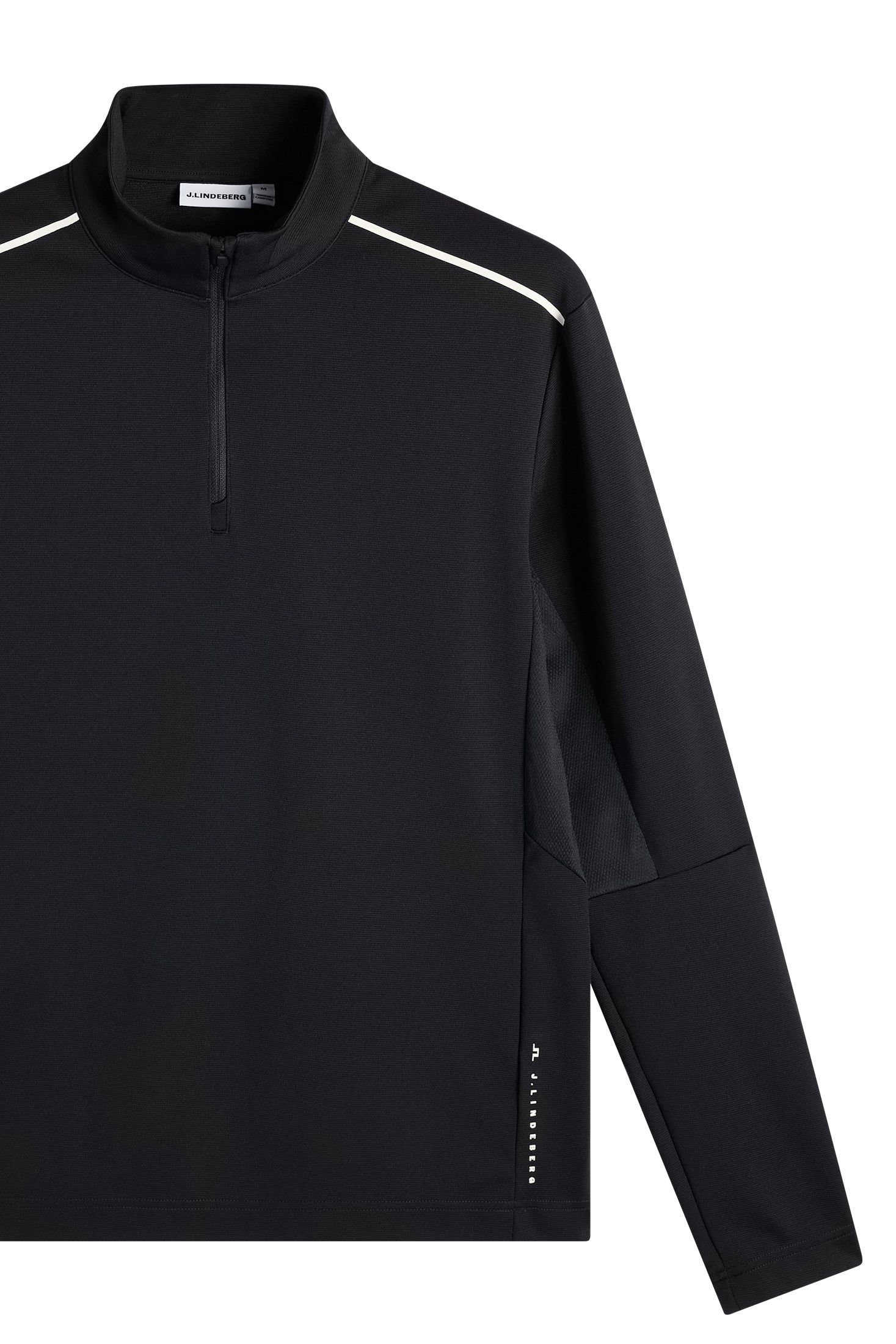 Leon Quarter Zip Mid Layer / Black | J.Lindeberg Official