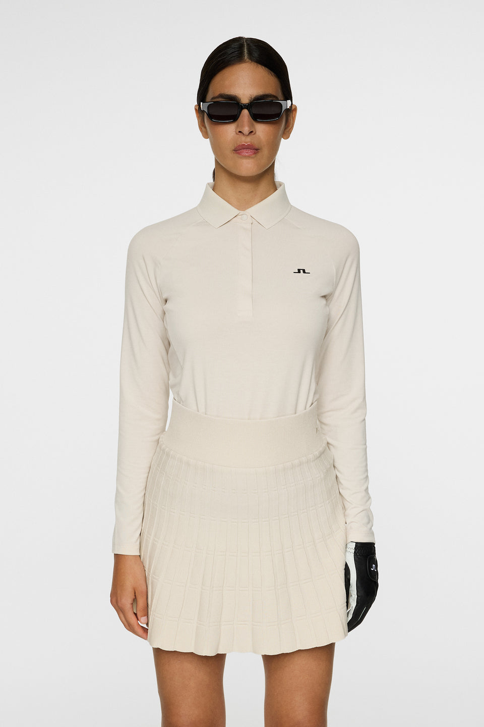 Flor Long Sleeve Polo / Moonbeam