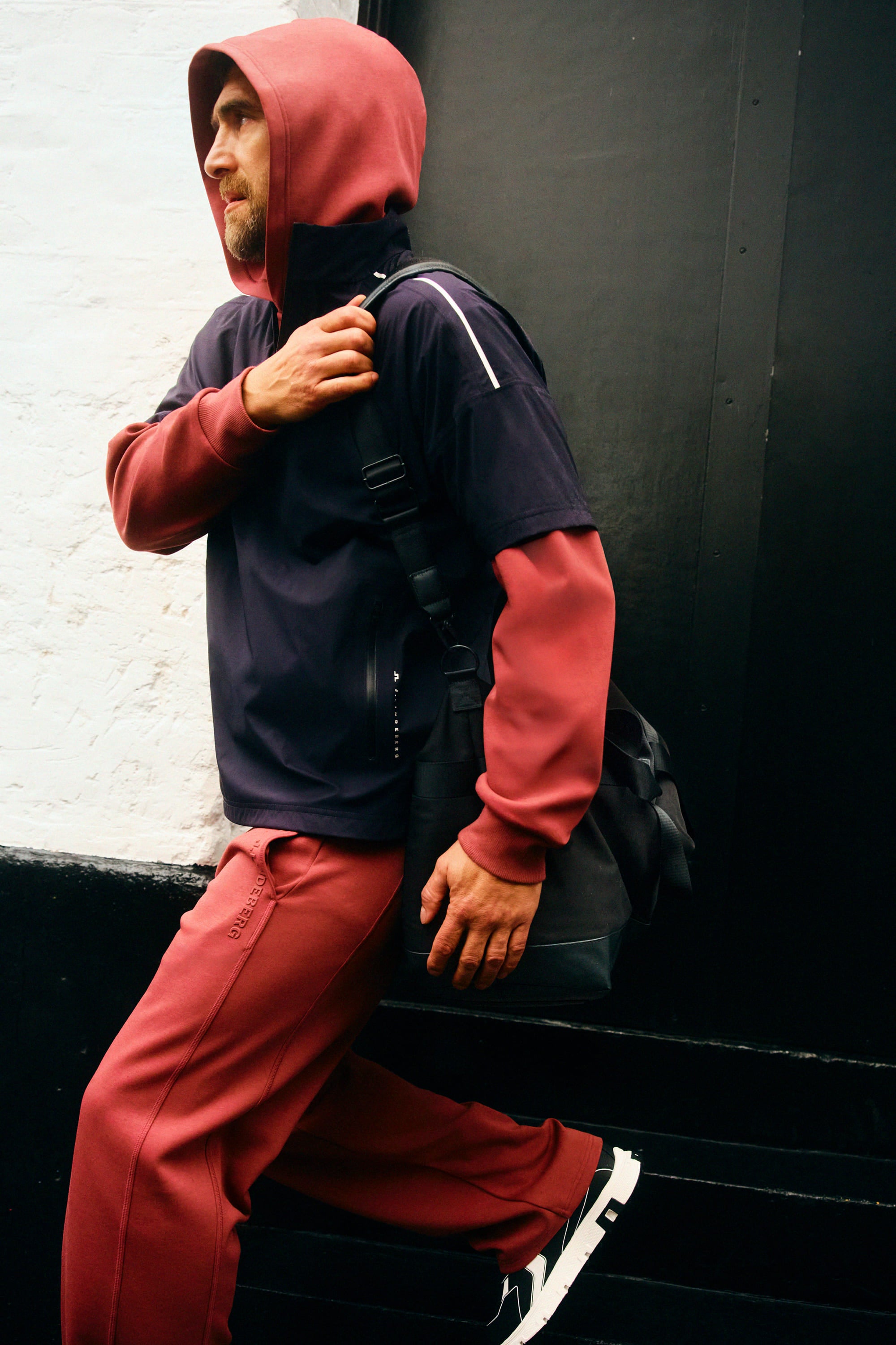 J.LINDEBERG MENS Jeff Hood 長袖　パーカー　レッド系 A day in the lifestyle – J.Lindeberg EU