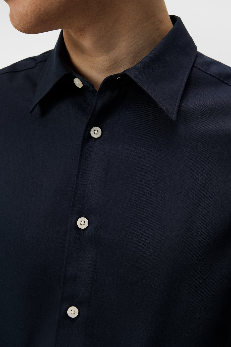 Comfort Tencel Slim Shirt / JL Navy