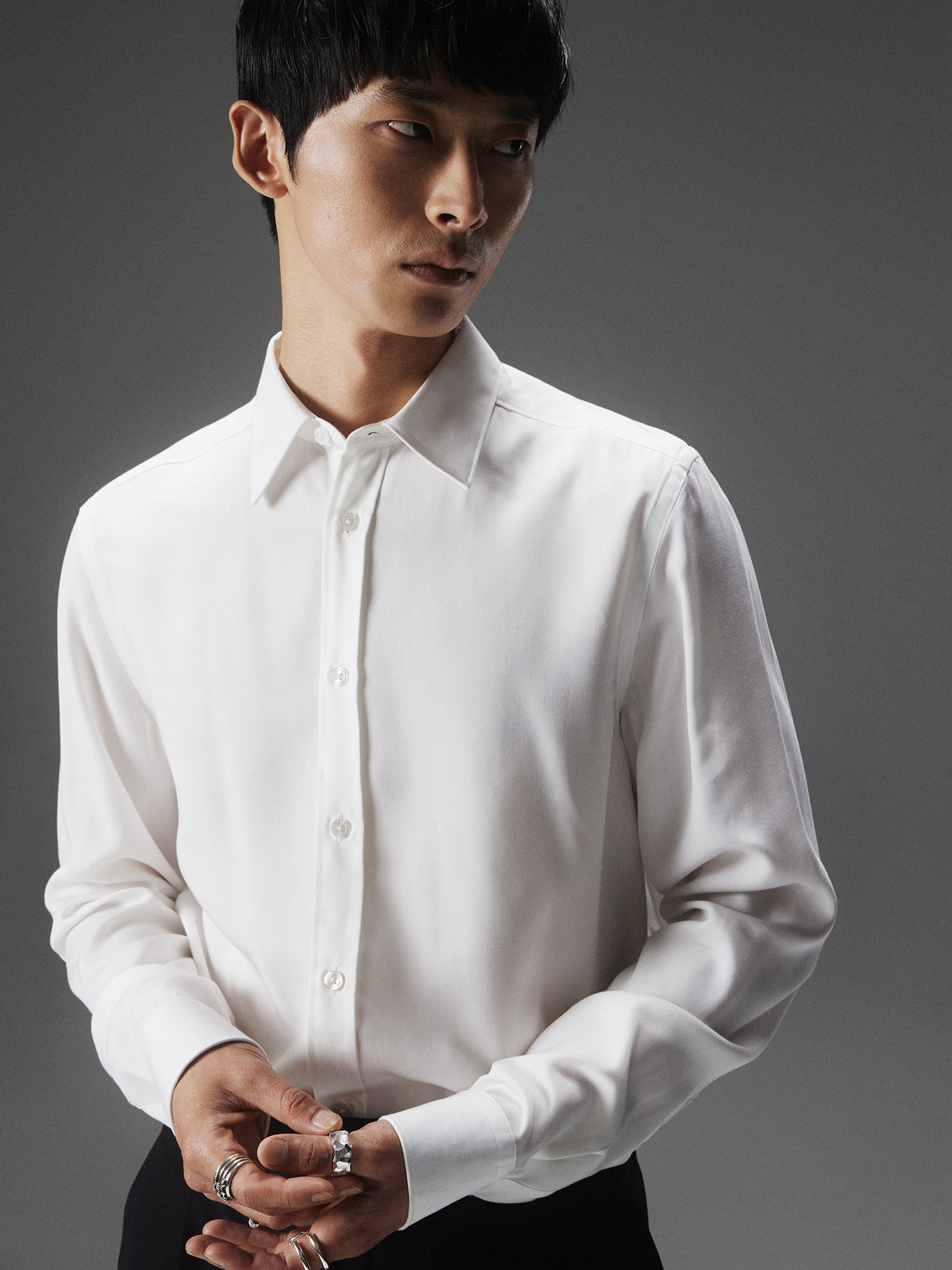 Slim fit Tencel shirt / Cloud White – J.Lindeberg