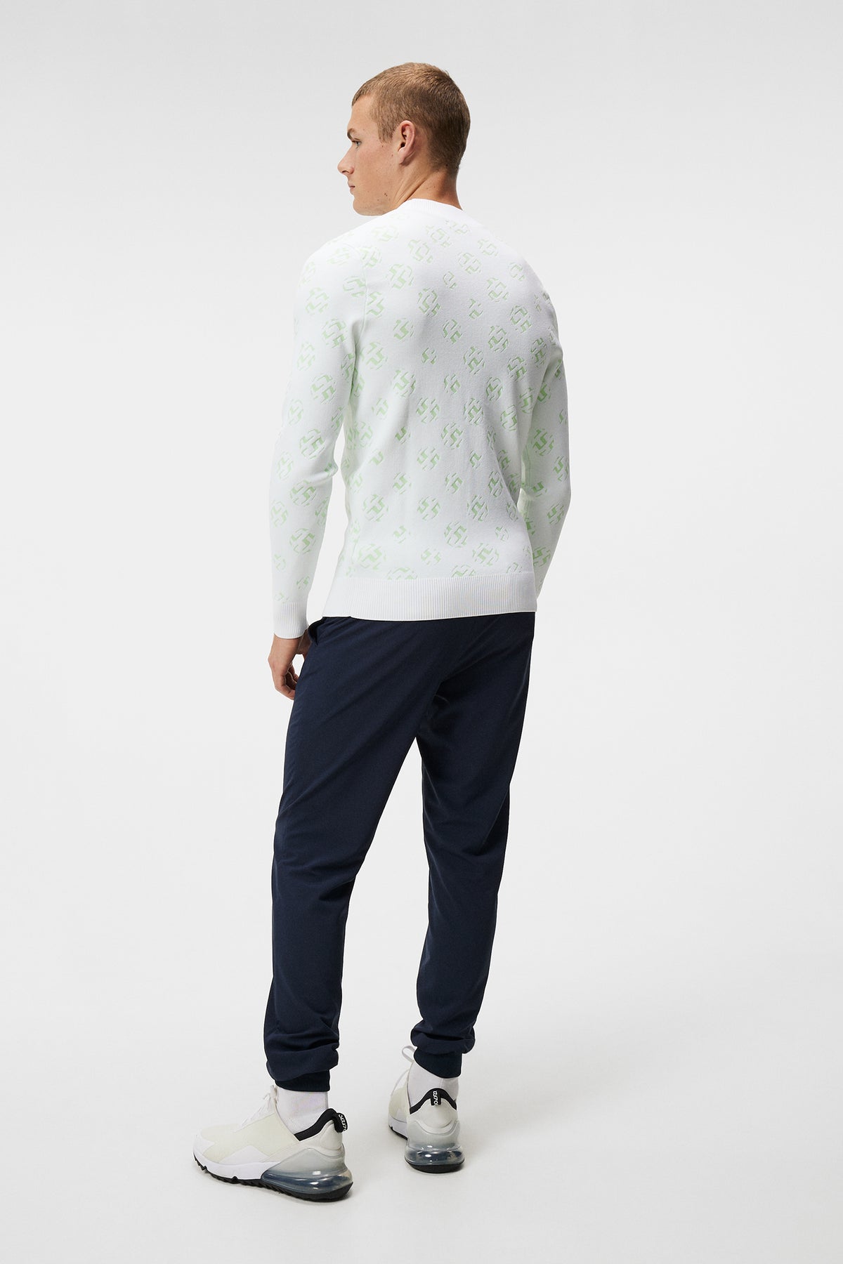 Gus Jacquard Sweater / White Sphere Dot