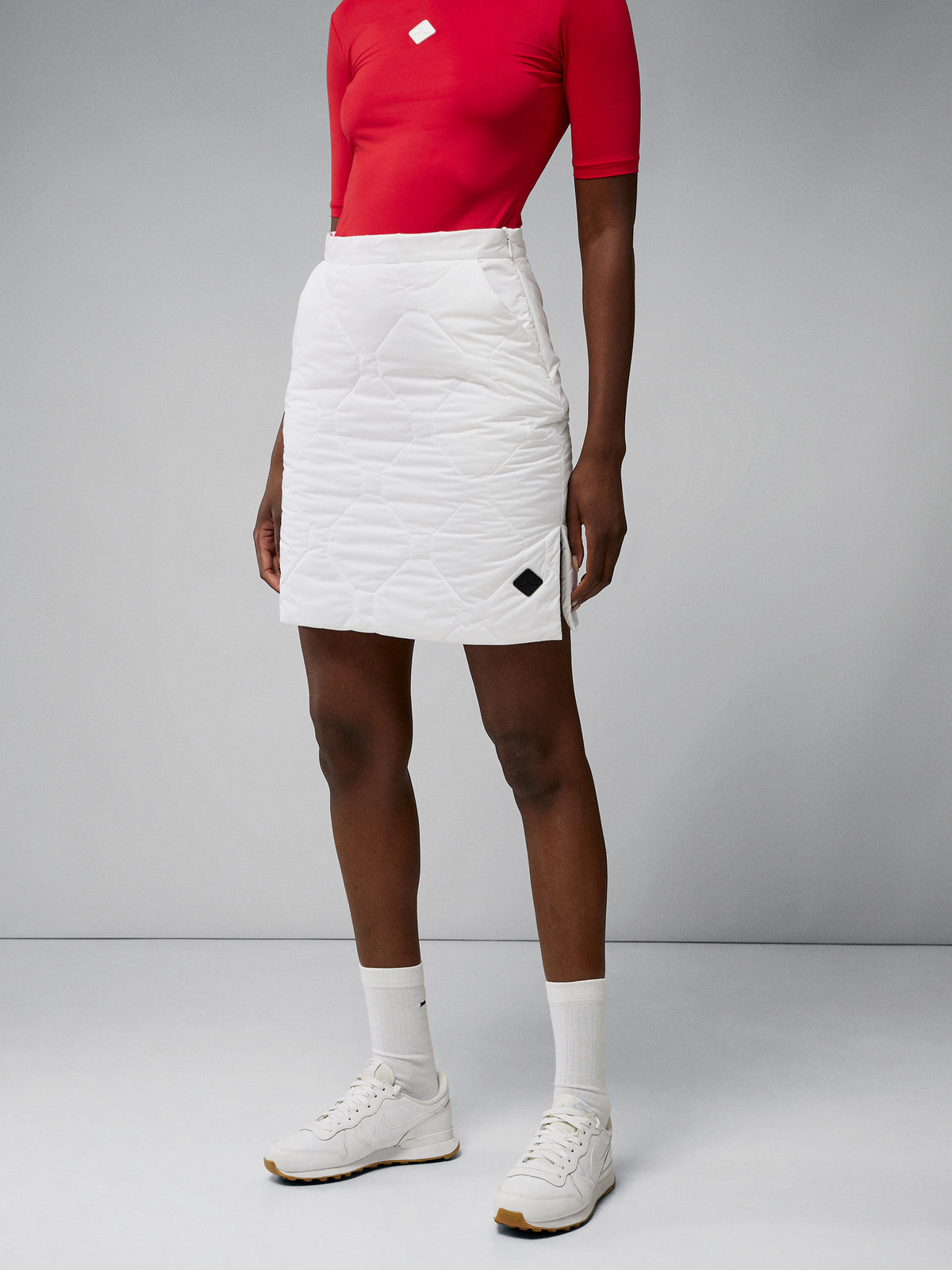 Carrie Padded Skirt / White