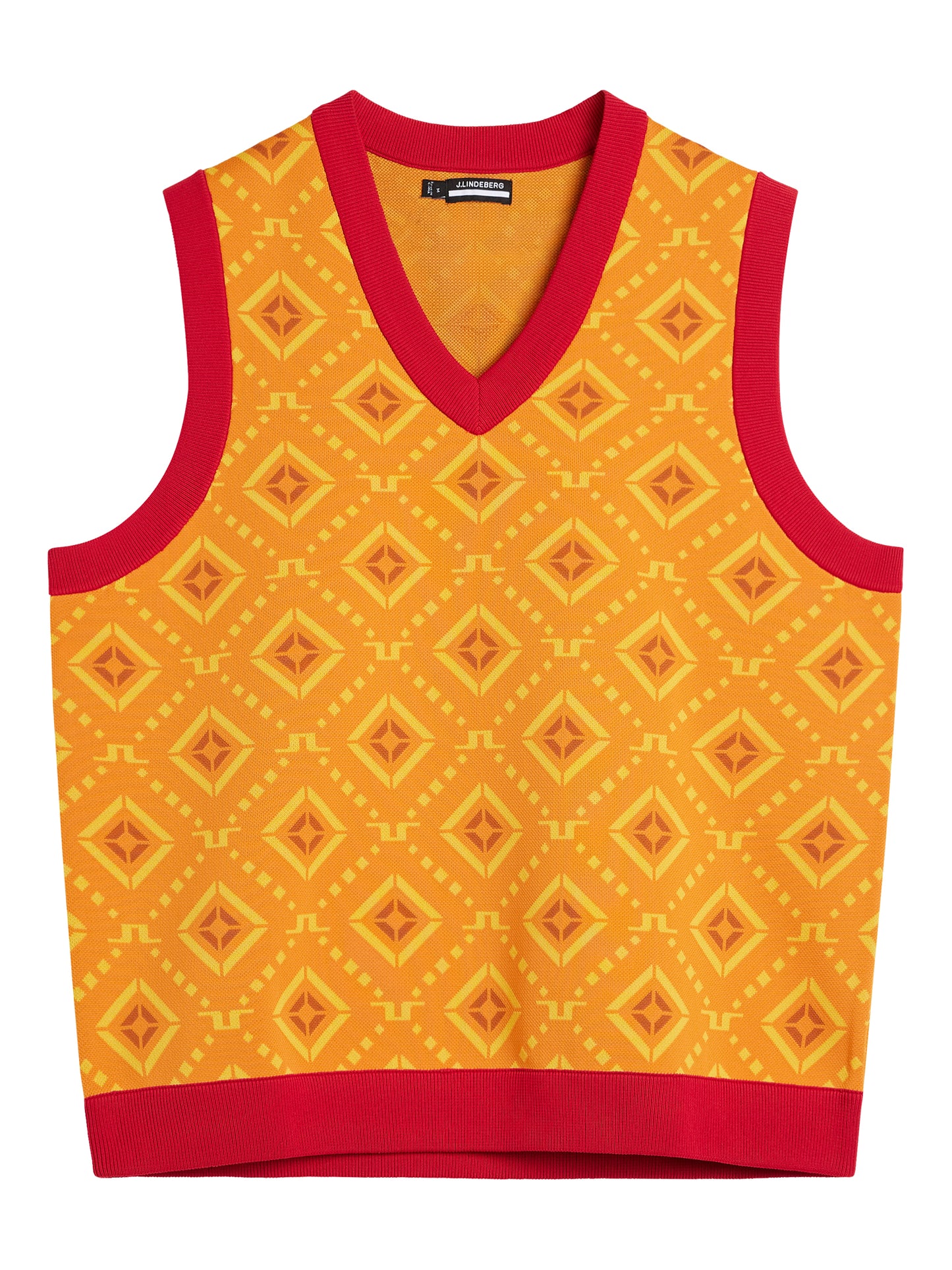 Jack Knitted Vest / Orange Diamond logo