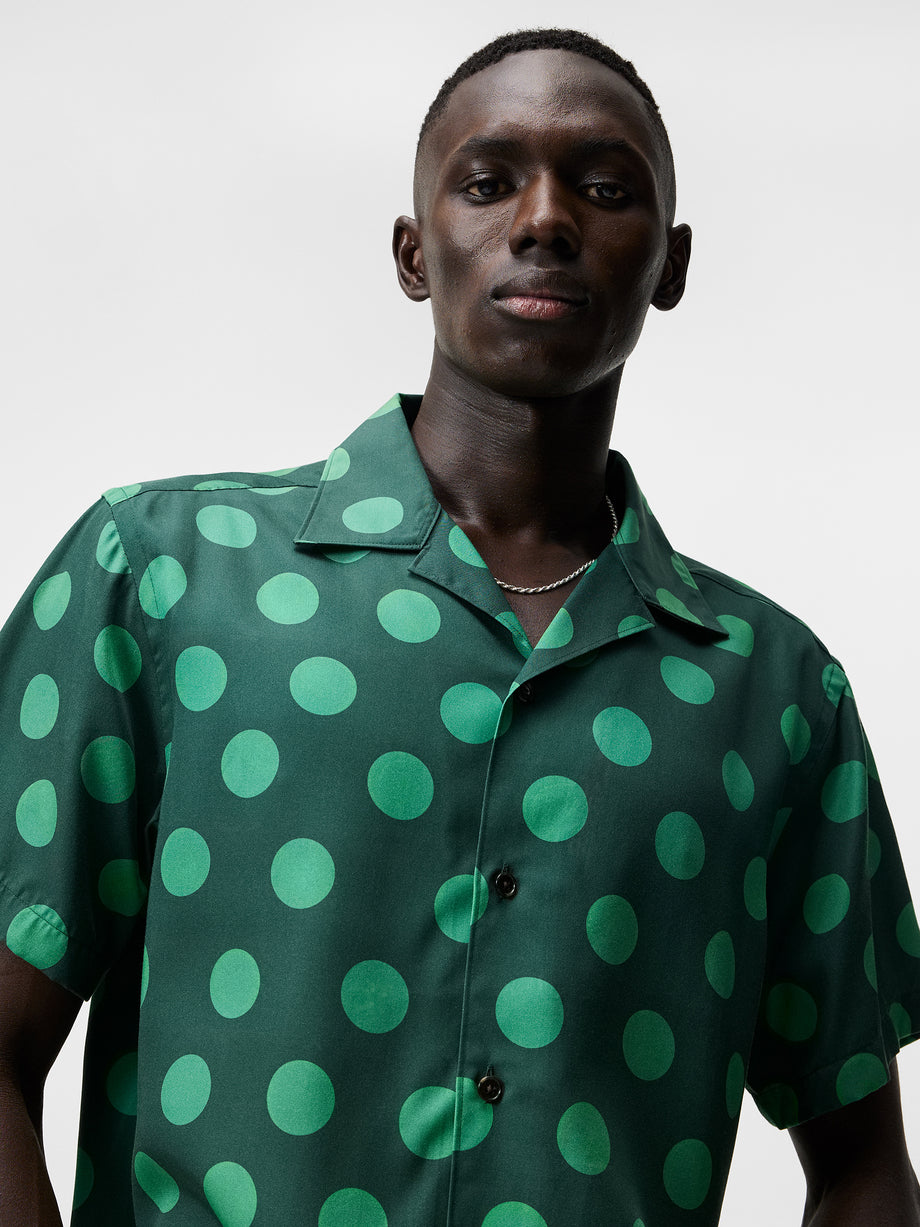 Elio Dot print shirt / Rain Forest