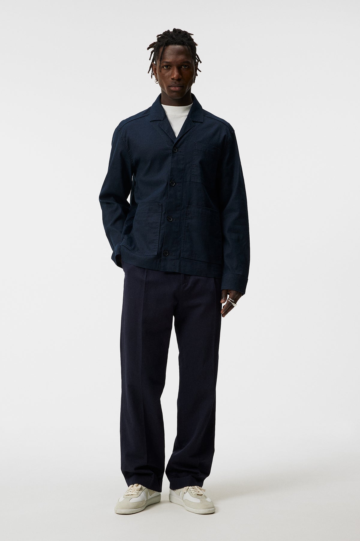 Errol Linen workwear overshirt / JL Navy – J.Lindeberg