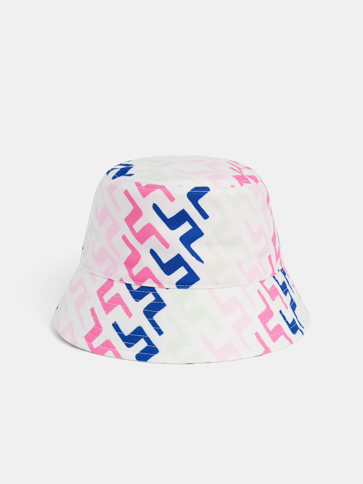 Wave Print Bucket Hat / Pink Painted Bridge