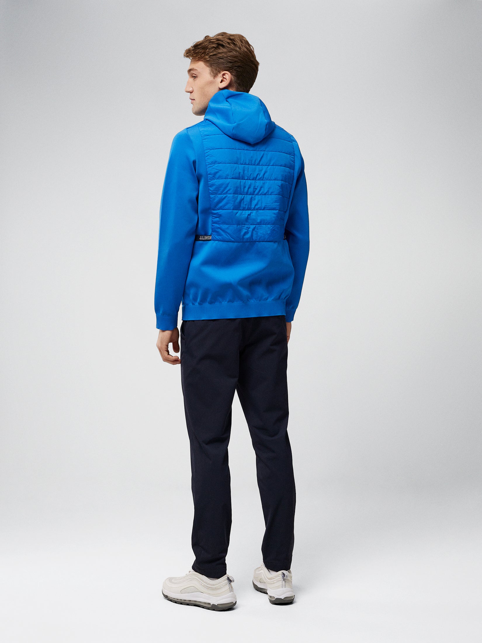 KENNY HYBRID HOOD / Nautical Blue – J.Lindeberg