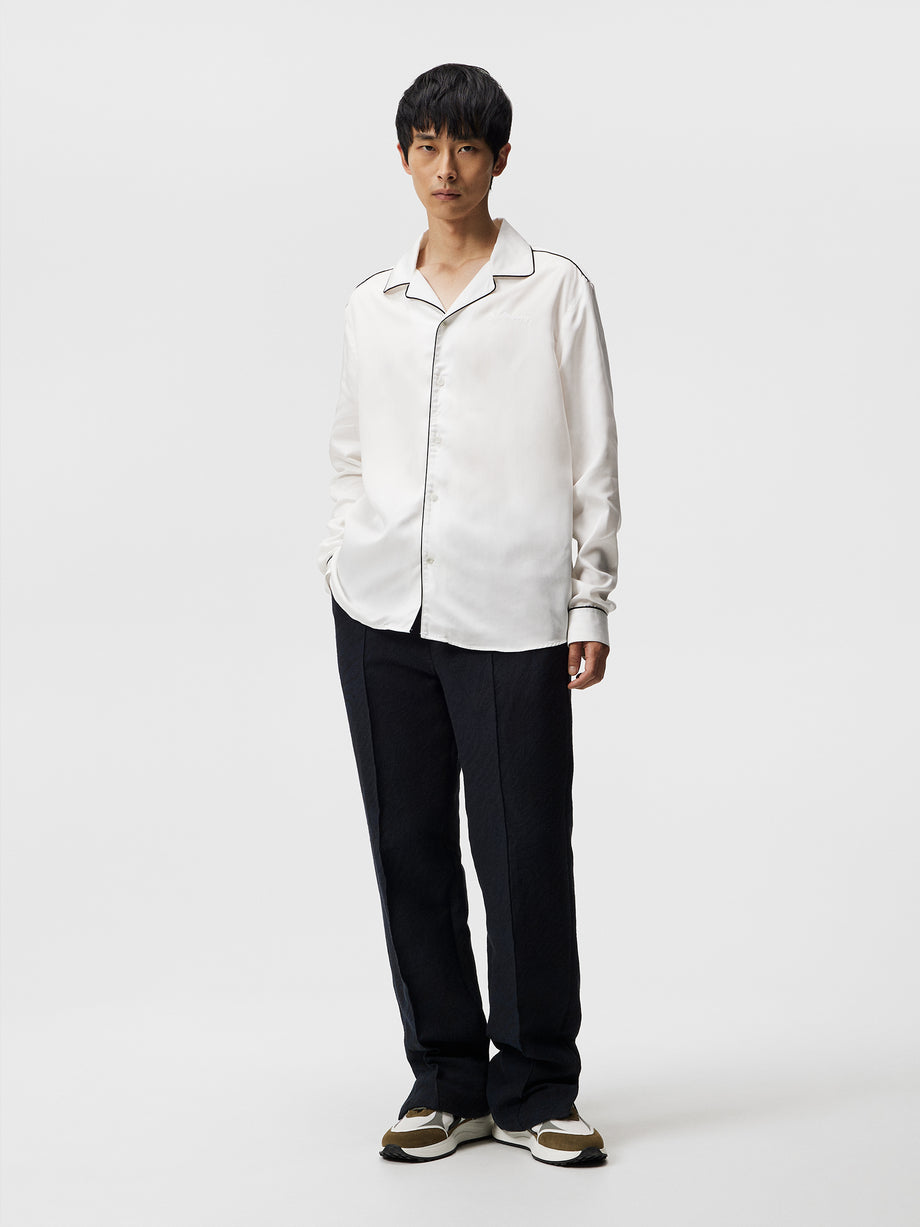 Piper relaxed piping shirt / Cloud White