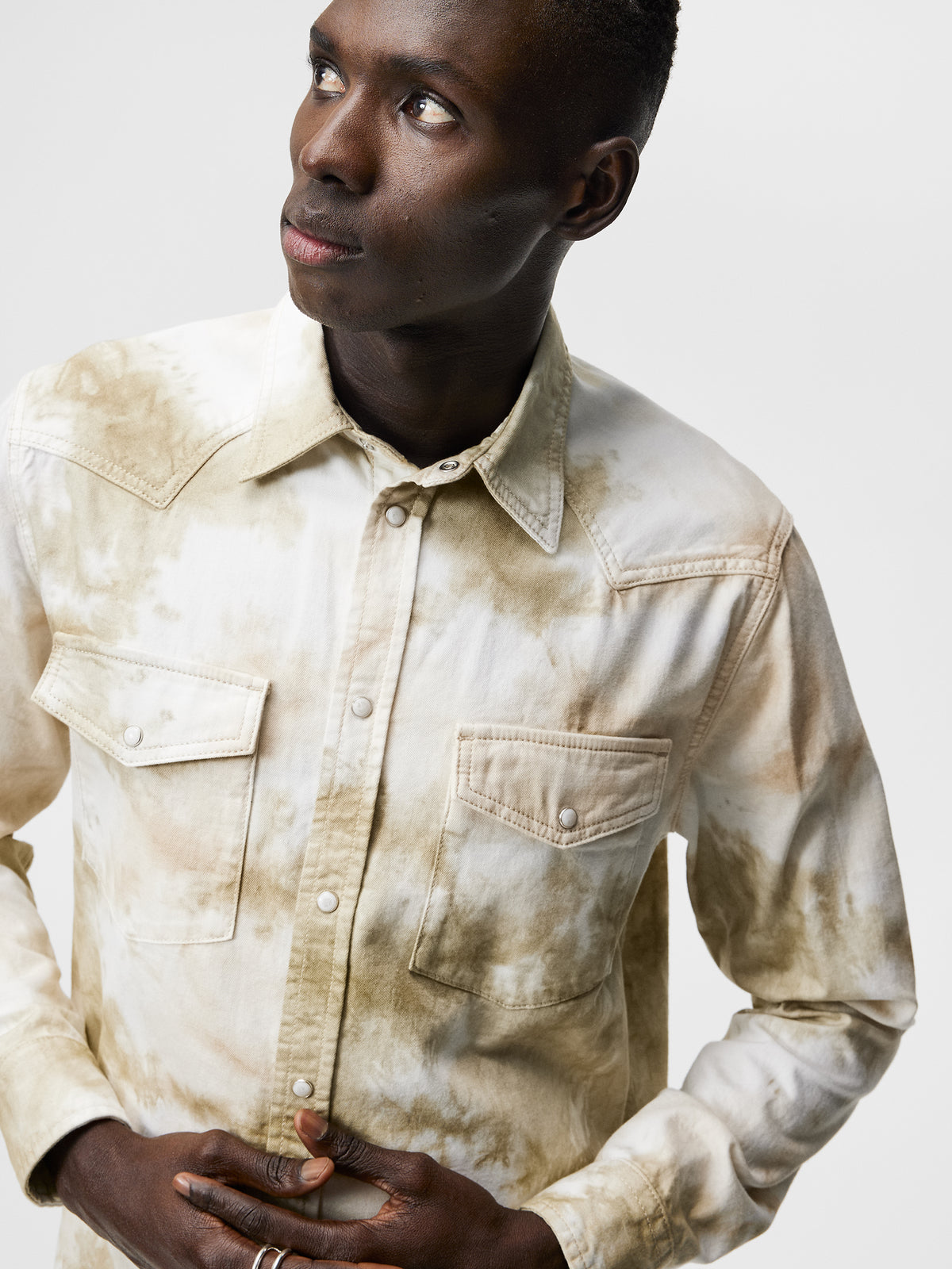 Carson Drip-Dye Shirt / Aloe