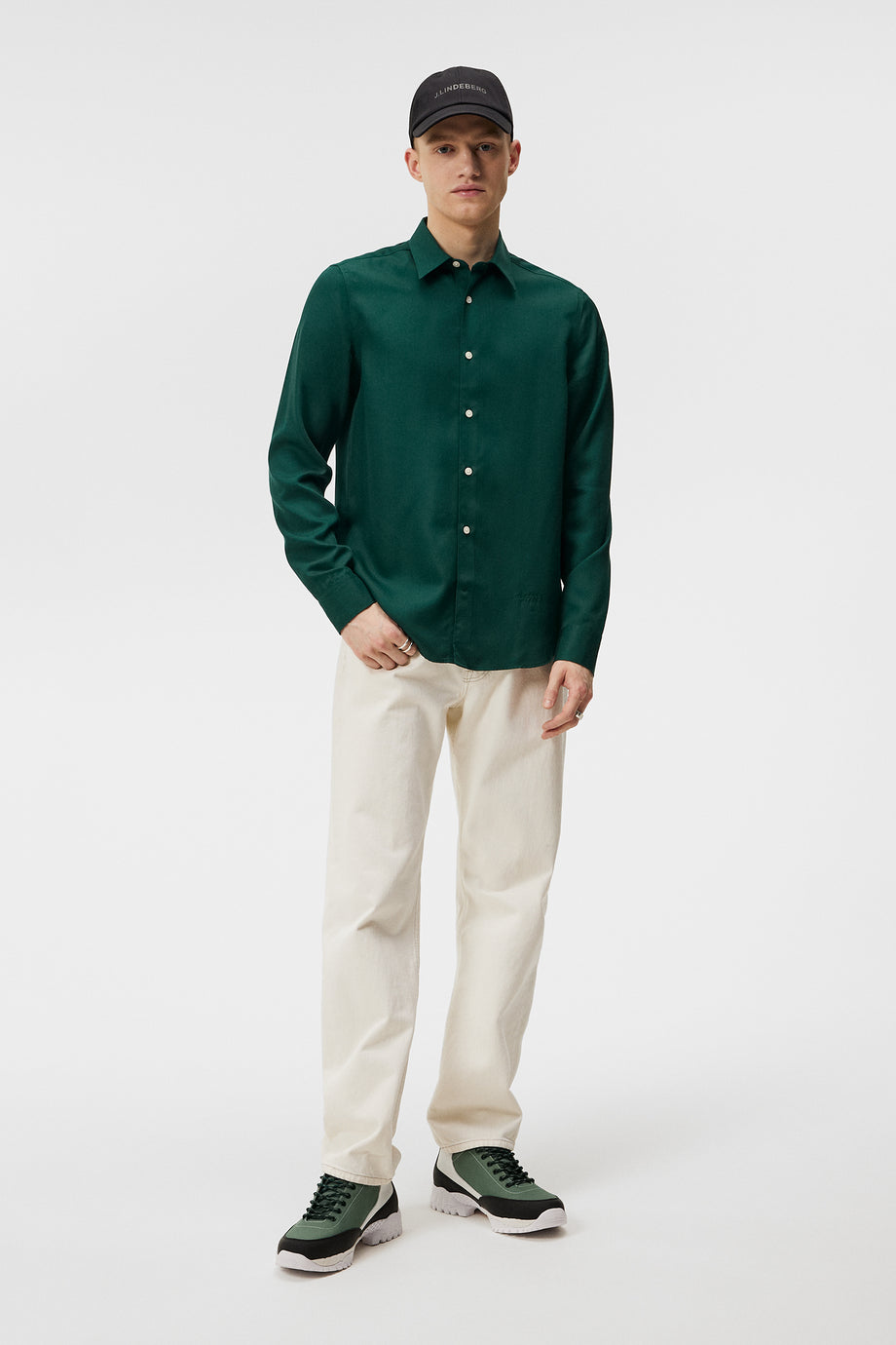 Comfort Tencel Slim Shirt / Rain Forest