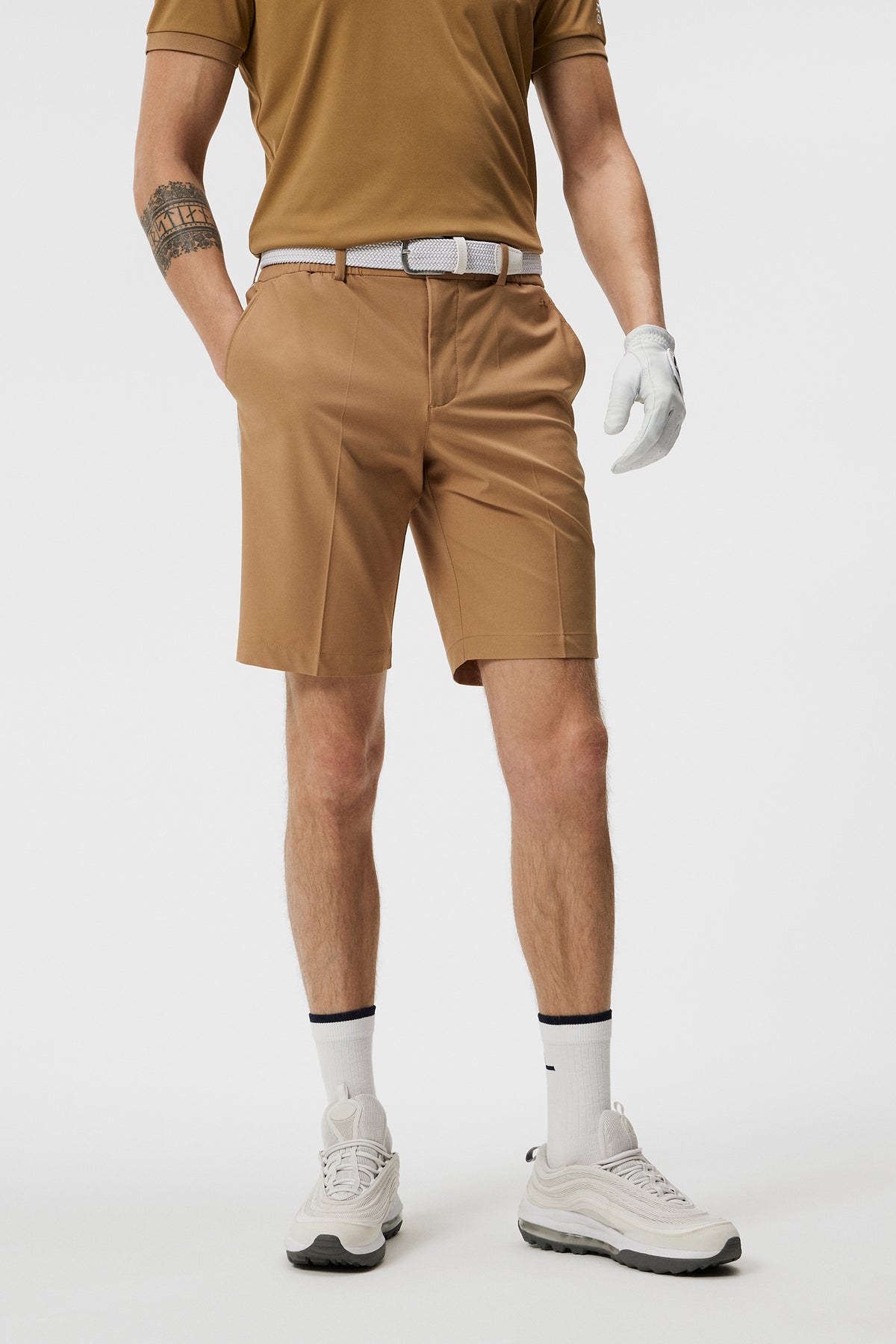 Stuart Stripe Shorts / Tiger Brown