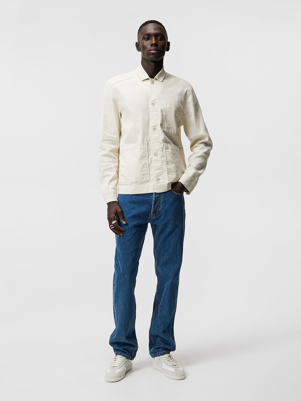 Errol Linen workwear overshirt / Turtledove