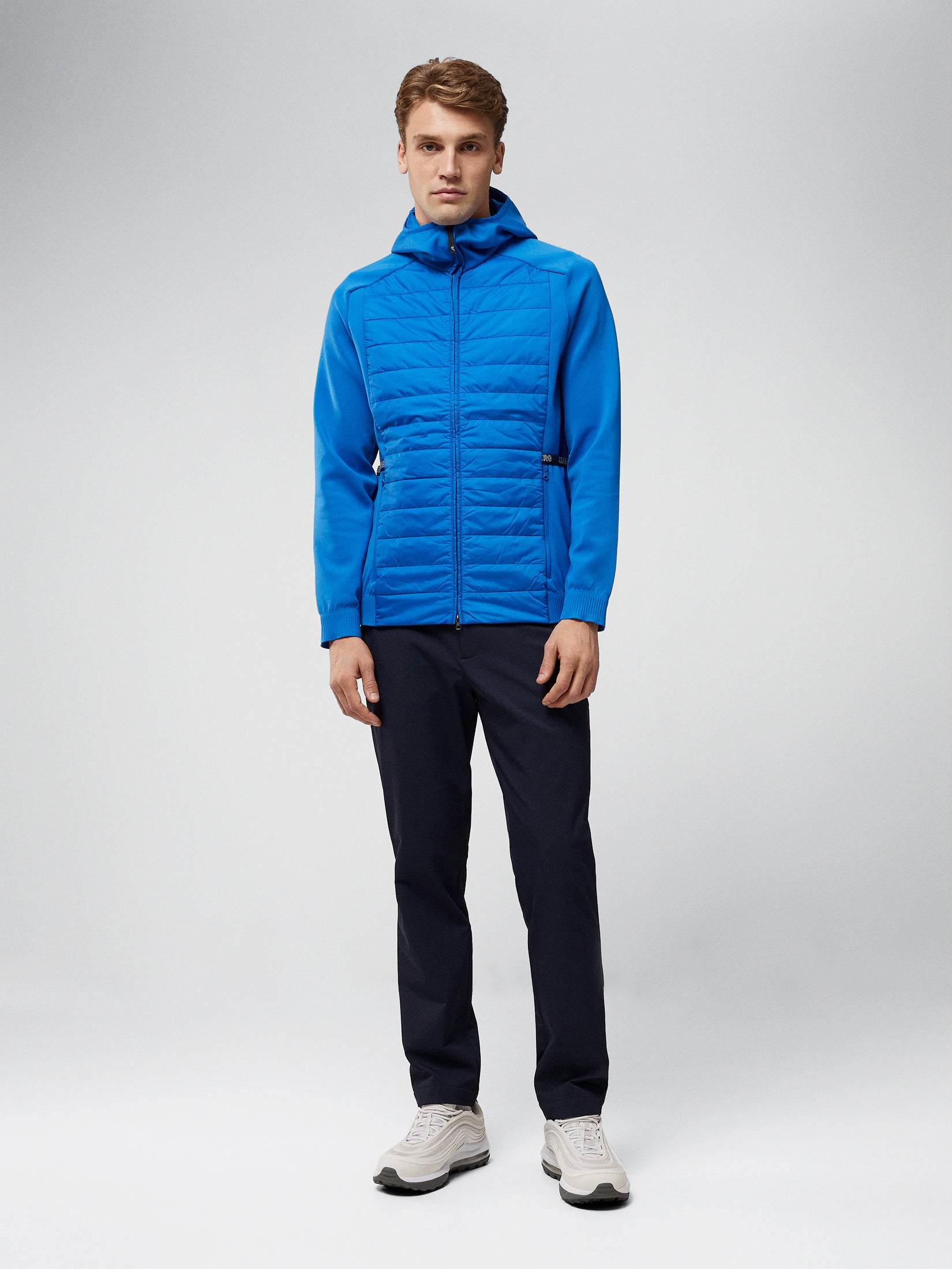 KENNY HYBRID HOOD / Nautical Blue – J.Lindeberg