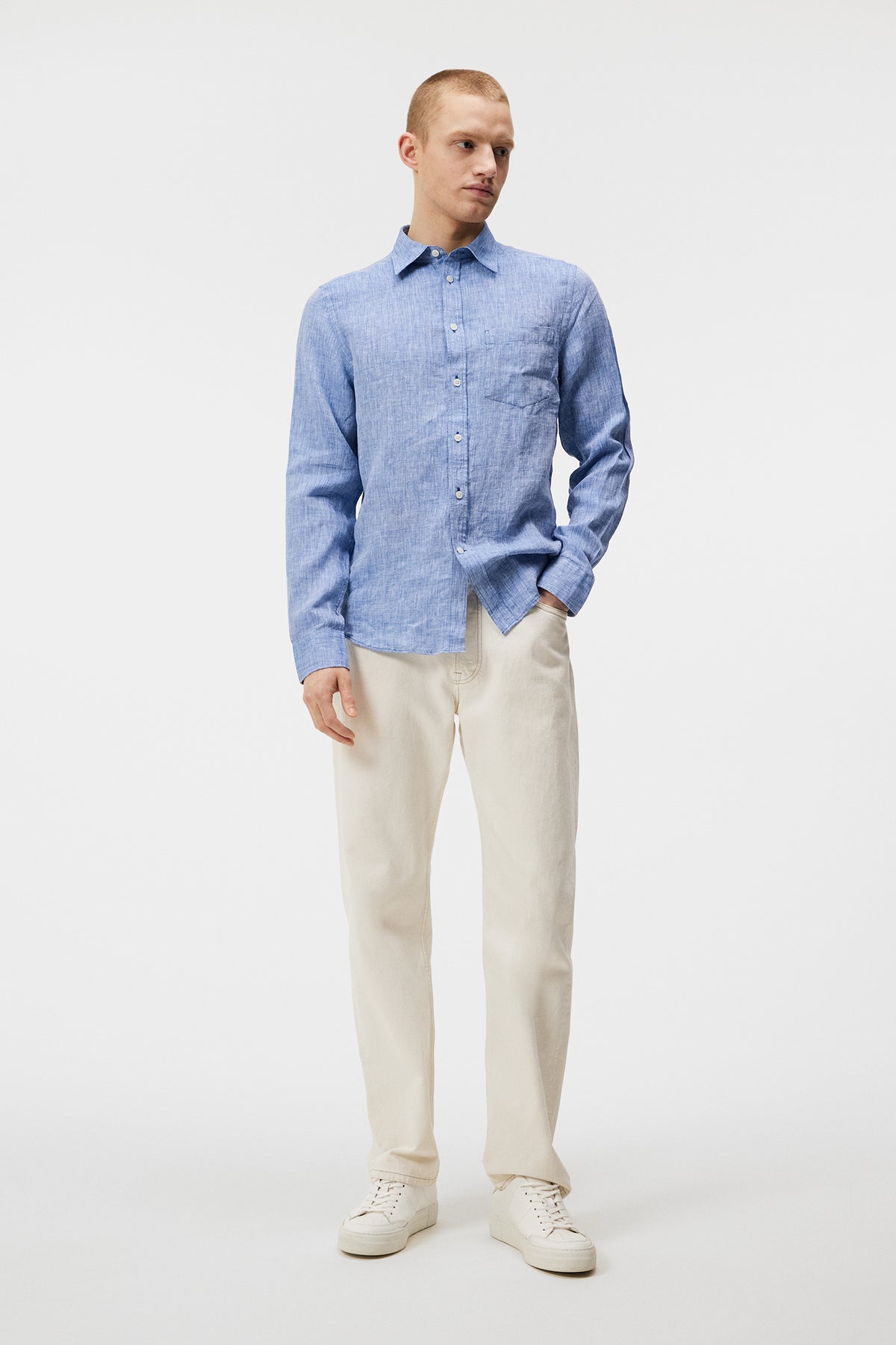 Linen Melange LS slim shirt / Lapis Blue – J.Lindeberg